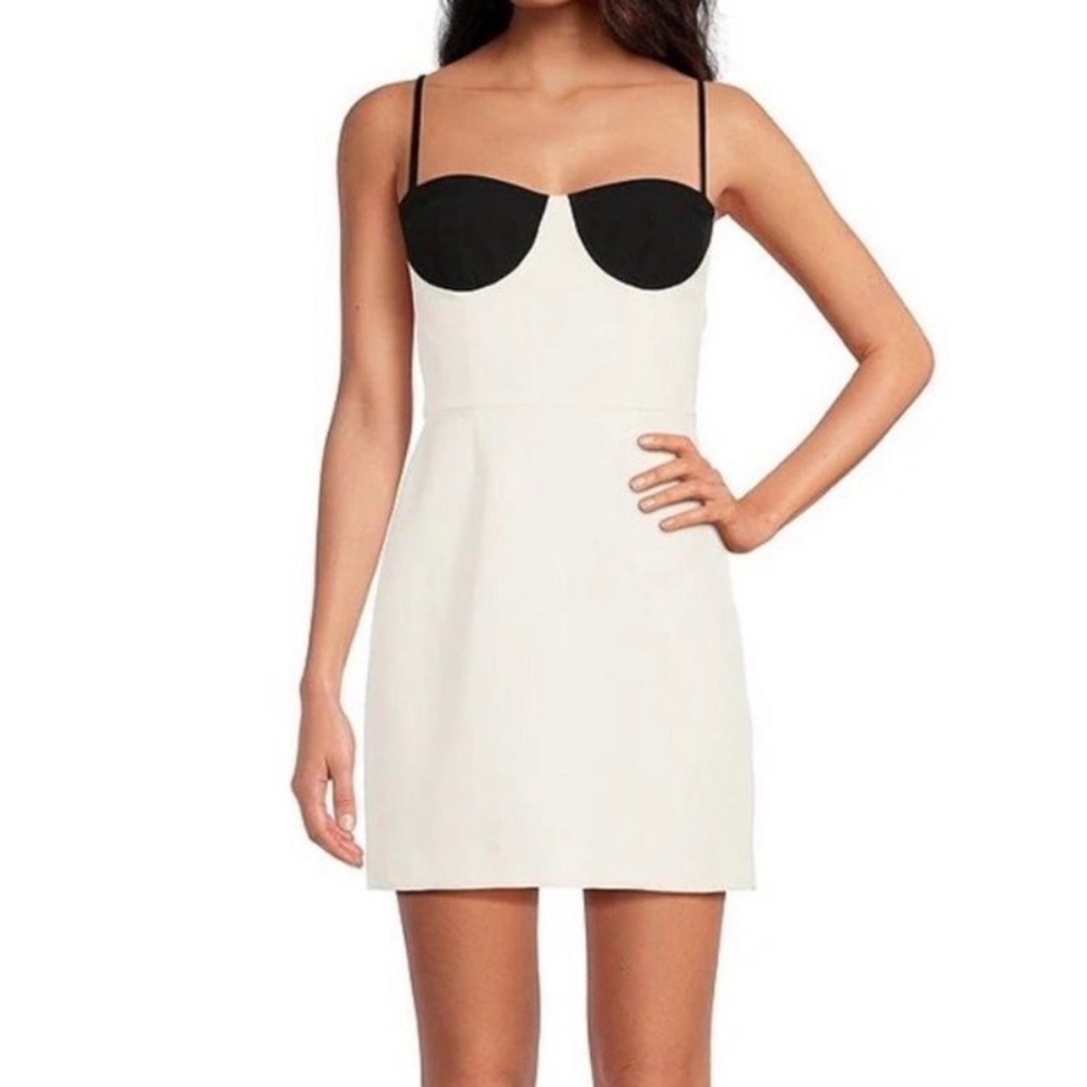 Gianni Bini Clara Crepe Colorblock Mini Dress‎ 12 Large